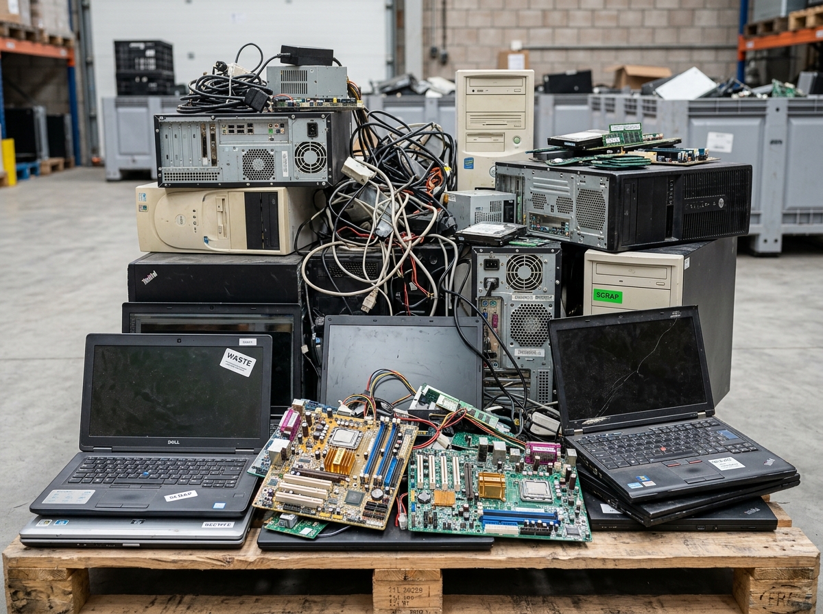 Discarded Electronic Waste Items